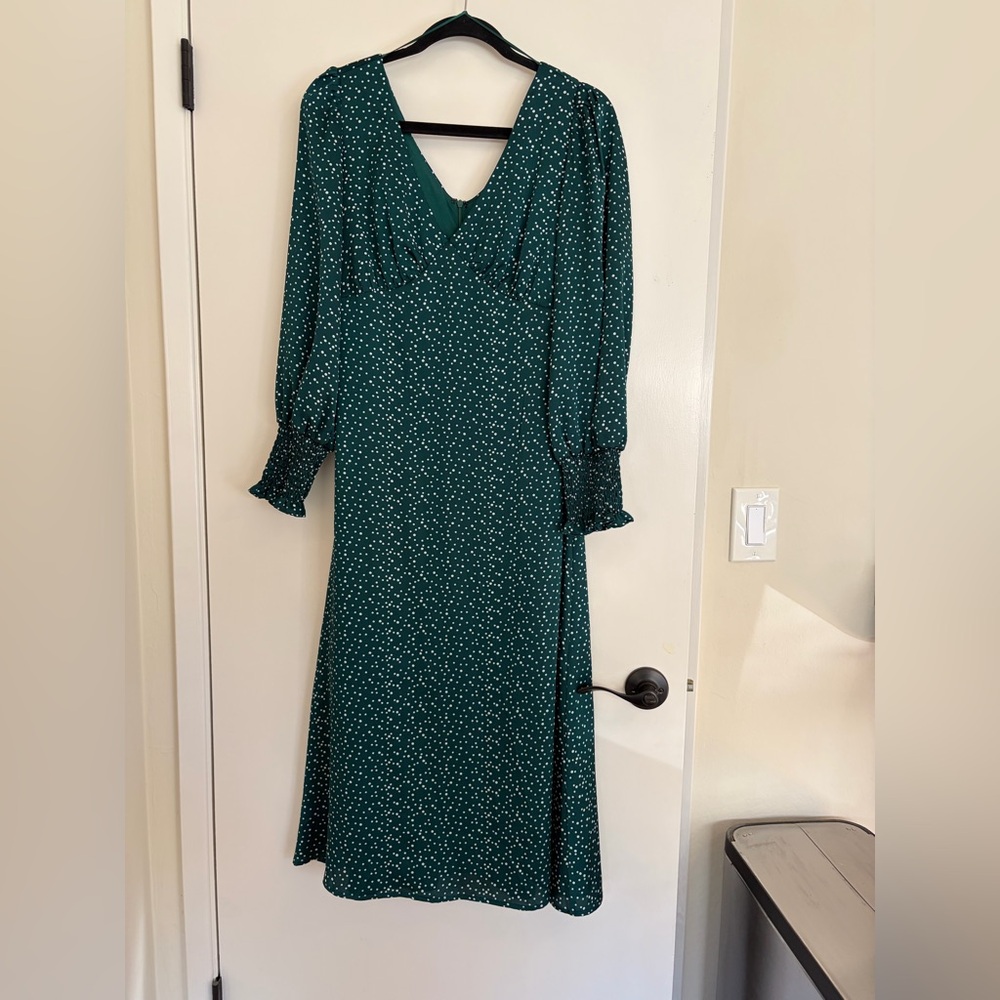 Dark Green Long Sleeve Dress